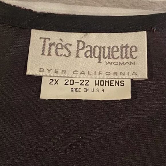 Vintage Tres Paquette Abstract Textured Blazer Jacket Womens Plus 2X 1 Button - Picture 4 of 4